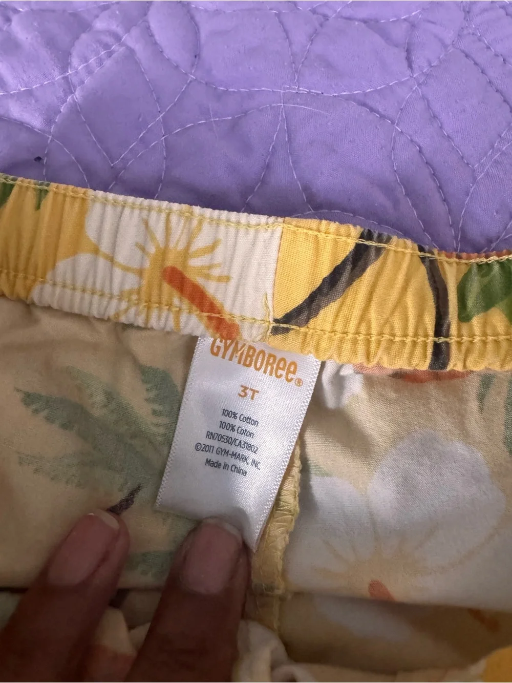 Gymboree Yellow Pineapple & Floral Shorts